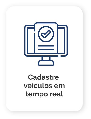 Cadastre veículos em tempo real