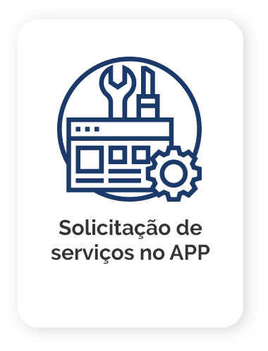 Solicitação de serviços no app