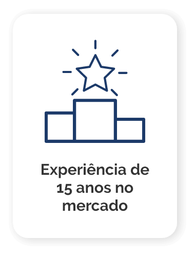 Experiência de 15 anos no mercado