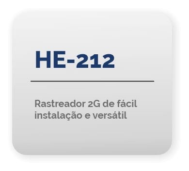 O HE-212 é um rastreador compacto e de fácil instalação e configuração. Conta com 2 entradas e 1 saída e possui voltagem de 9V a 90V, ideal para veículos elétricos
